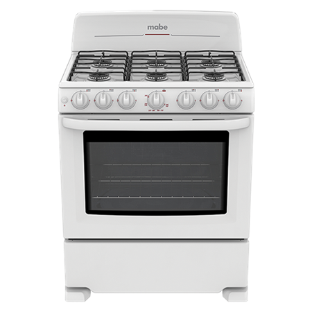 Estufa de Gas Mabe 6 Quemadores Blanco Gas LP PM5048